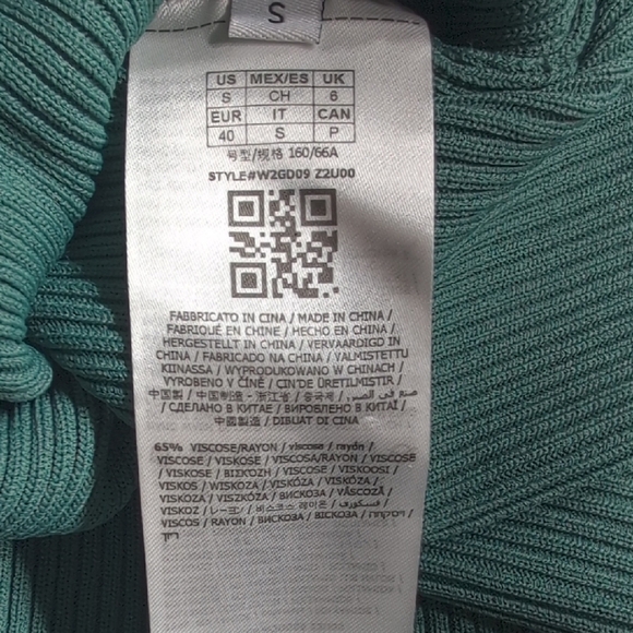 Guess Green Maxi Pencil Skirt with Ribbed Slit - Picture 5 of 8